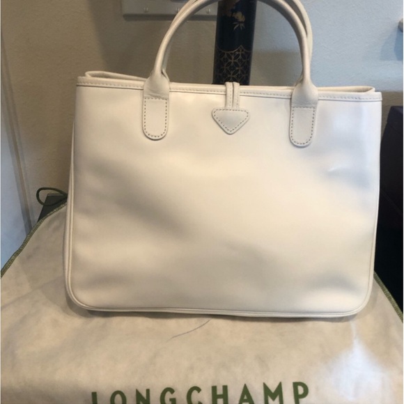 LONGCHAMP ROSEAU LEATHER TOTE NWOT WHITE - Picture 13 of 15
